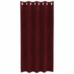 Berkfield Blackout Curtains With Eyelets 2 Pcs Wine Red Velvet - thumbnail 3
