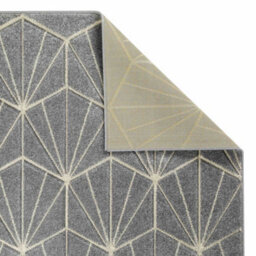 Melrose Salerno Grey Fans Patterned Design Large Indoor Area Rug 160/230Cm - thumbnail 5