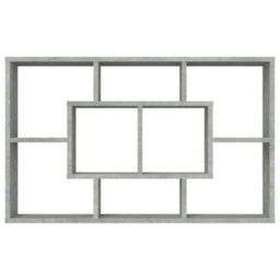 Berkfield Wall Shelf Concrete Grey 85X16X52.5 Cm Engineered Wood - thumbnail 5