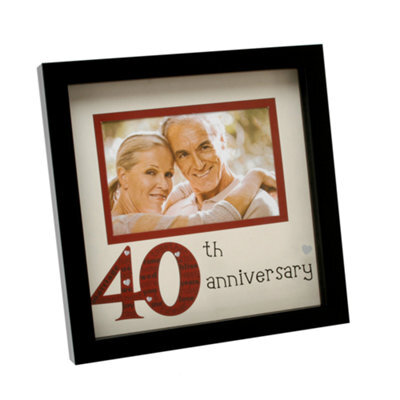 "New View Photo Frame 6X4"" - 40Th Anniversary Ruby Wedding" - image 1