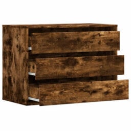 Walplus Corner Chest Of Drawers Smoked Oak 80X41X58 Cm Engineered Wood - thumbnail 5