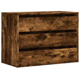 Walplus Corner Chest Of Drawers Smoked Oak 80X41X58 Cm Engineered Wood - thumbnail 2