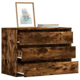 Walplus Corner Chest Of Drawers Smoked Oak 80X41X58 Cm Engineered Wood - thumbnail 1