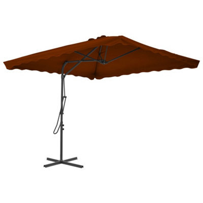 Walplus Garden Parasol With Steel Pole Terracotta 250X250X230 Cm - image 1