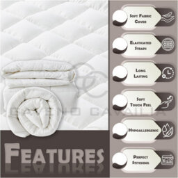 "Gaveno Cavailia Hotel Quality Mattress Topper Single Bed 10Cm, Fluffy Quilted Mattress Toppers Elasticated Corner Straps, 4"" Inches - 90 X 190 Cm" - thumbnail 3