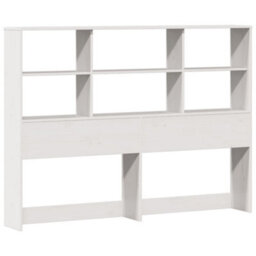 Berkfield Bookcase Bed Without Mattress White 180X200 Cm Super King Solid Wood Pine - thumbnail 7