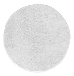 Comfy Washable Low Pile Living Room Area Rug - Anti-Slip Felt Backing Silver 100Cm Diameter - thumbnail 2