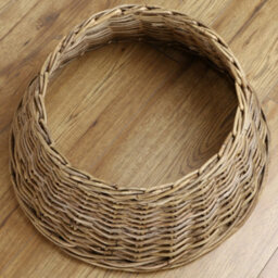 Dibor Small Rustic Wicker Xmas Christmas Tree Decoration Christmas Tree Skirt 52Cm - thumbnail 3