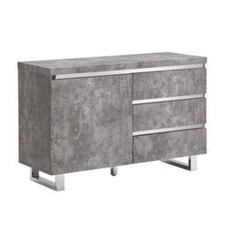 Furniture in Fashion Sydney Small Sideboard With 1 Door 3 Drawer In Concrete Effect - thumbnail 2