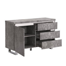 Furniture in Fashion Sydney Small Sideboard With 1 Door 3 Drawer In Concrete Effect - thumbnail 3