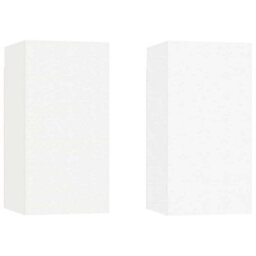 Berkfield Sturdy Tv Cabinets 2 Pcs White 30.5X30X60 Cm Engineered Wood - thumbnail 1