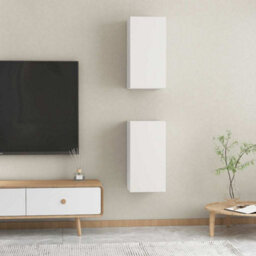 Berkfield Sturdy Tv Cabinets 2 Pcs White 30.5X30X60 Cm Engineered Wood - thumbnail 3