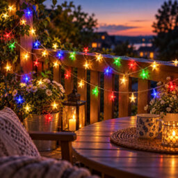 Shopnbits 7.5M 50 Led Star Fairy Lights, Warm White & Multicolour, 12 Modes, Timer, Ip65 Battery Powered - thumbnail 4
