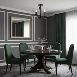 Happy Homewares Traditional 3-Arm Ceiling Light In Matte Black With Metal Leaves - thumbnail 6