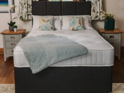 Divan Base Direct Pearl Orthopaedic Comfort Sprung Divan Bed Set 2Ft6 Small Single 2 Drawers Side  - Naples Slate - thumbnail 3
