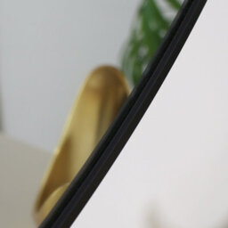Melody Maison Extra Large Round Black Wall Mirror 120Cm X 120Cm (1.2M X 1.2M) - thumbnail 6