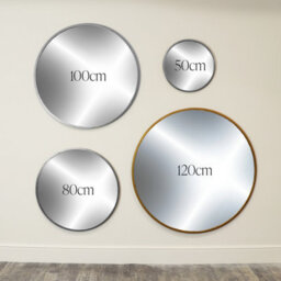 Melody Maison Extra Large Round Black Wall Mirror 120Cm X 120Cm (1.2M X 1.2M) - thumbnail 8