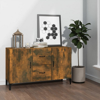 Vidaxl Sideboard Smoked Oak 100X36X60 Cm Engineered Wood - image 1