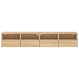 Walplus Tv Wall Cabinets 2 Pcs Sonoma Oak 80X30X30 Cm Engineered Wood - thumbnail 8
