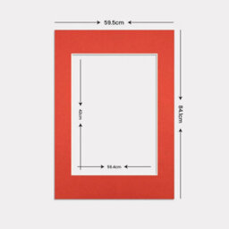 Ak Frames A1 Poppy Red Picture Mounts To Fit A2 Aperture Size - Mount Board Only (No Frame Included) - thumbnail 3