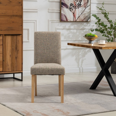 Maiolo Fabric Dining Chairs - Set Of 2 - Brown - image 1