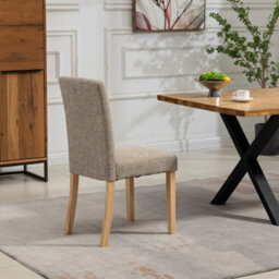 Maiolo Fabric Dining Chairs - Set Of 2 - Brown - thumbnail 5