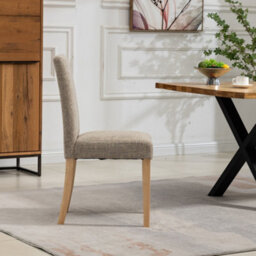 Maiolo Fabric Dining Chairs - Set Of 2 - Brown - thumbnail 4