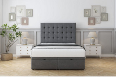 "Comfort Savannah Armour Coniston Ottoman Bed Base With 26"" Strutted Headboard 3' Single" - image 1