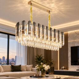 Vrygle 60Cm Crystal Ceiling Light Fixture Led Chandelier Pendant Lamp Living Room Lobby Lounge - thumbnail 1