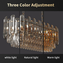 Vrygle 60Cm Crystal Ceiling Light Fixture Led Chandelier Pendant Lamp Living Room Lobby Lounge - thumbnail 3
