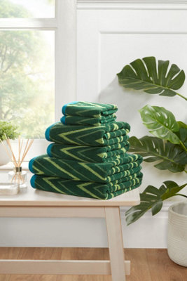 Rapport Home Helix Hand Towel Pure Cotton Moss Green - image 1