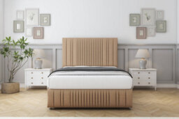 "Comfort The Foxy Latte Dumfries Divan Bed Set 2 Drawers Left Side - 26"" Strutted & 12"" Footboard 4'6 Double"
