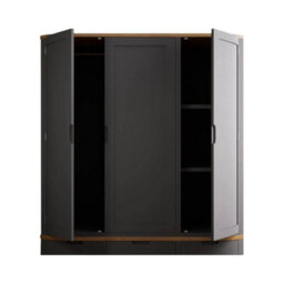 Furniture 48 Brahms Oak And Charcoal Painted Triple Wardrobe - thumbnail 4