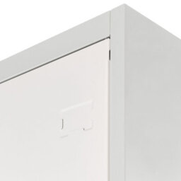 Wyld And Coco Aurora Storage Locker White And Grey Metal Cabinet With Lockable Doors, 185Cm High - thumbnail 8