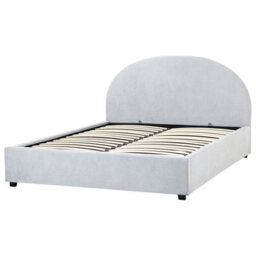 Beliani Ottoman Bed Chenille Vaucluse 160 X 200 Cm (Eu King Size) Light Blue - thumbnail 8