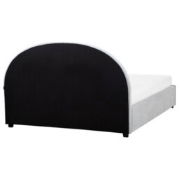 Beliani Ottoman Bed Chenille Vaucluse 160 X 200 Cm (Eu King Size) Light Blue - thumbnail 7