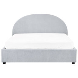 Beliani Ottoman Bed Chenille Vaucluse 160 X 200 Cm (Eu King Size) Light Blue - thumbnail 5