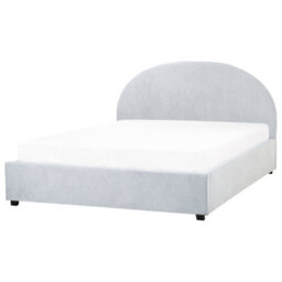 Beliani Ottoman Bed Chenille Vaucluse 160 X 200 Cm (Eu King Size) Light Blue - thumbnail 6