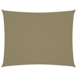 Berkfield Sunshade Sail Oxford Fabric Rectangular 4X5 M Beige - thumbnail 1