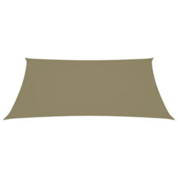 Berkfield Sunshade Sail Oxford Fabric Rectangular 4X5 M Beige - thumbnail 2