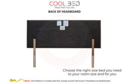 "COOL BED Gold Crushed Velvet 4Ft - Small Double 20"" Chesterfield Headboard" - thumbnail 2