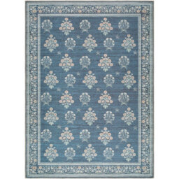 Livabliss Thistle-Washable Blue Green Beige Modern Floral Living Dining Rug 160 X 220 Cm Easy Care, Non Shedding - thumbnail 2