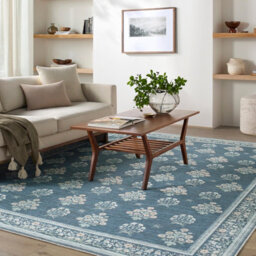 Livabliss Thistle-Washable Blue Green Beige Modern Floral Living Dining Rug 160 X 220 Cm Easy Care, Non Shedding - thumbnail 8