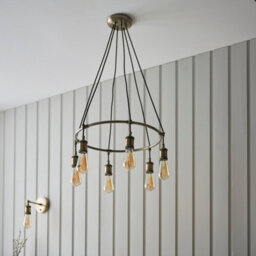 Luminosa Lighting Luminosa Hal Plate Pendant Ceiling Lamp, Antique Brass Plate - thumbnail 6