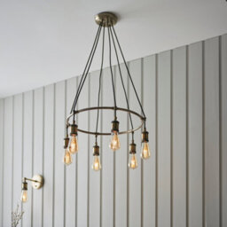 Luminosa Lighting Luminosa Hal Plate Pendant Ceiling Lamp, Antique Brass Plate - thumbnail 3