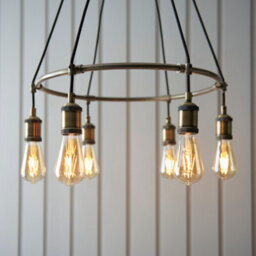 Luminosa Lighting Luminosa Hal Plate Pendant Ceiling Lamp, Antique Brass Plate - thumbnail 4