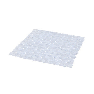 GoodHome Koros Transparent Pebbles Square Bath & Shower Mat (L)53Cm (W)53Cm - image 1