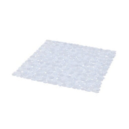 GoodHome Koros Transparent Pebbles Square Bath & Shower Mat (L)53Cm (W)53Cm - thumbnail 1
