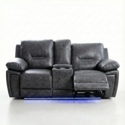 Sara  Electric Leather 3+2 Seater Sofa Set Suite Black - thumbnail 9