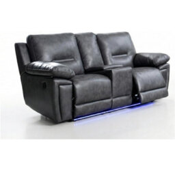 Sara  Electric Leather 3+2 Seater Sofa Set Suite Black - thumbnail 8